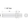 Hex Shank Point Chisel 1.1/8